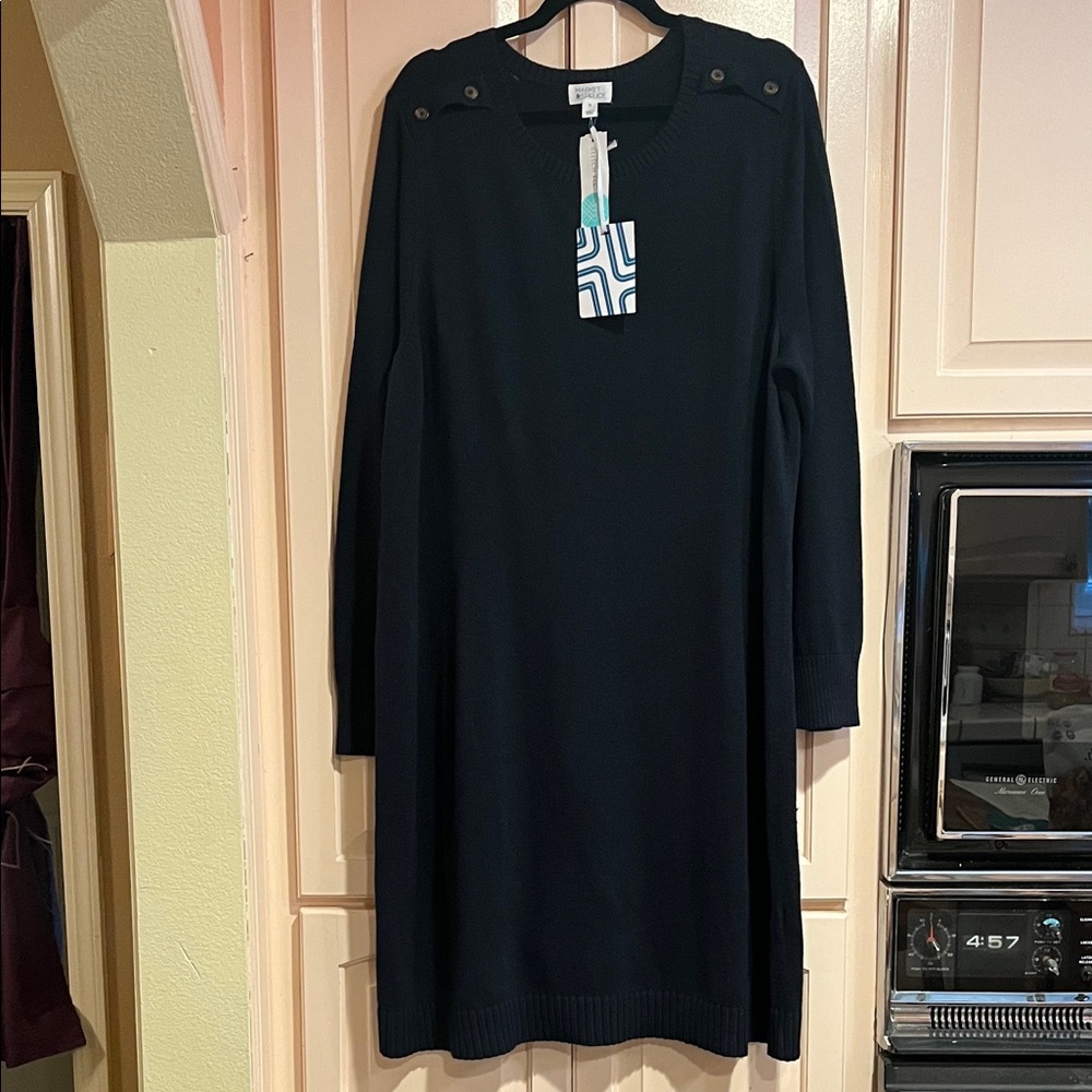 Market & Spruce Black Long Sleeve Dress